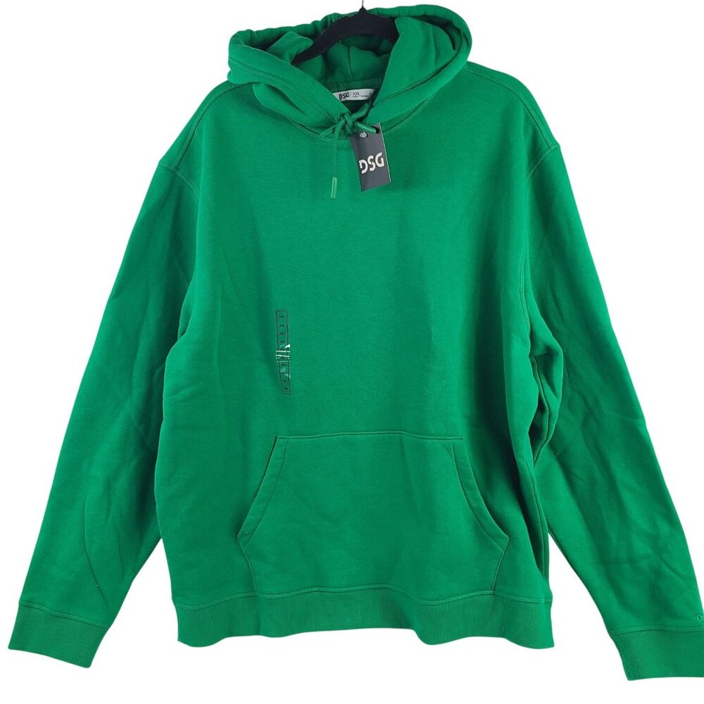 NWT DSG Men's Classic Fleece Hoodie Sz XXL Vibrant Green Cotton-Blend Pullover